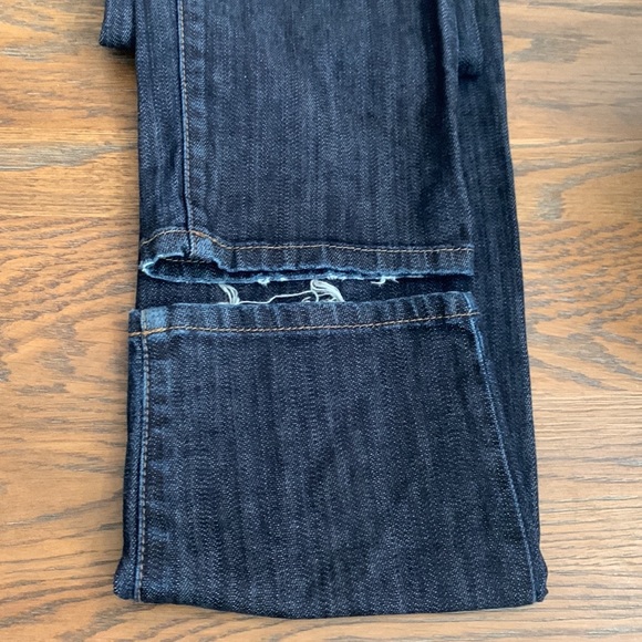 Decree Distressed Super Skinny Jeans, Junior Size 15, Darker Blue Whiskered GUC - Picture 14 of 14